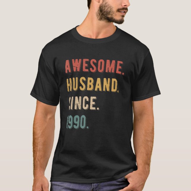 T-shirt Hommes 33e anniversaire de Mariage - Mari génial S (Devant)