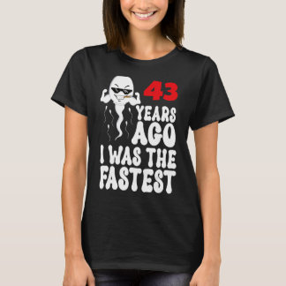 T-shirt Hommes 43e Anniversaire Gag robe 43 Ans J'Étais La