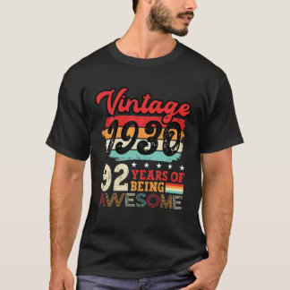 T-shirt Hommes 92Ème Anniversaire Idée Cool Anniversaire À