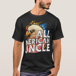 T-shirt Hommes All Merican Uncle 4 juillet Day Eagle USA F