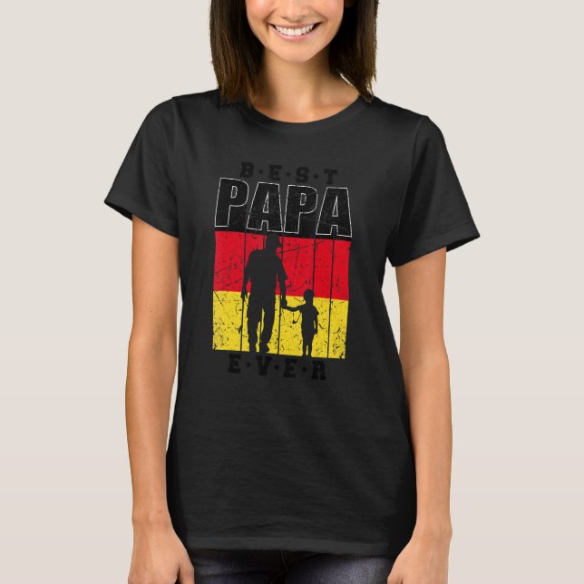 T-shirt Hommes Allemand Papa D'Un Garçon Fête des pères Fi (Devant)