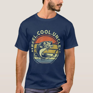 T-shirt Hommes Amusants Fête des Père Pêcher Bobine Cool O