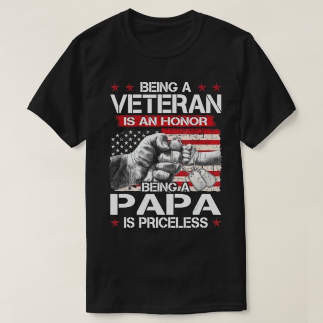 T-shirt Hommes Anciens Combattants Être Vétérinaire Un Hon (Design devant)