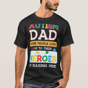 T-shirt Hommes Autisme Papa Héros Je Soulage Sensibilisati