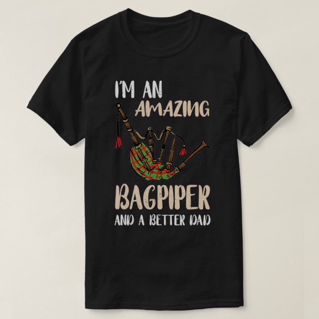 T-shirt Hommes Bagpipe Extraordinaire père homme père écos (Design devant)