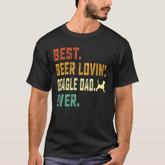 T-shirt Hommes Beagle Chien meilleure bière aimer Beagle P (Devant)