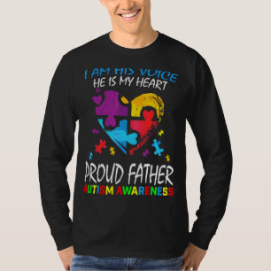 T-shirt Hommes Bleu Fier Père Sensibilisation sur l'autism