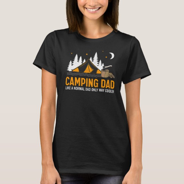 T-shirt Hommes Camping Papa Comme Un Papa Normal Seulement (Devant)