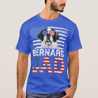 T-shirt Hommes Cool Bernard Papa USA Drapeau Patriotique P