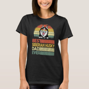 T-shirt Hommes Cool meilleur Sibérie Husky Papa jamais pèr