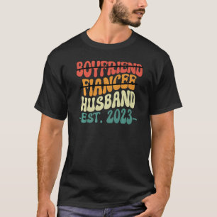 T-shirt Hommes copain fiancée mari marié 2023 Mariée
