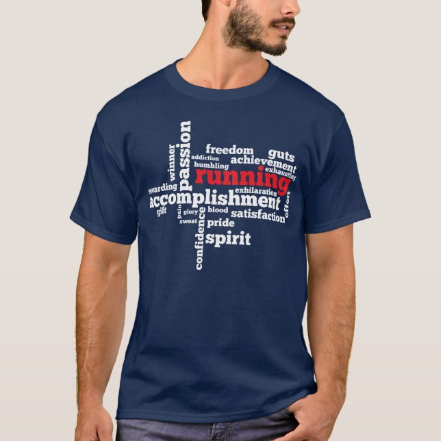 T-shirt Hommes courants du nuage 2 de mot foncés (Devant)