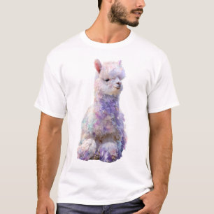 T-shirt Hommes d'alpaga moelleux artistiques pastel fantai
