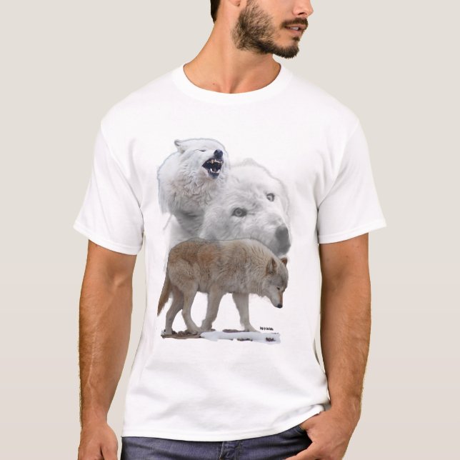 T-shirt Hommes de la chemise 2 de loup (Devant)