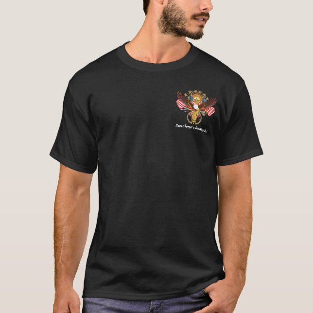 T-shirt Hommes de poche handicapés par vétéran avec la (Devant)