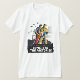 T-shirt Hommes des États-Unis, affiche WW2