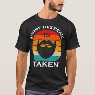 T-shirt Hommes Désolé Cette barbe est prise 18