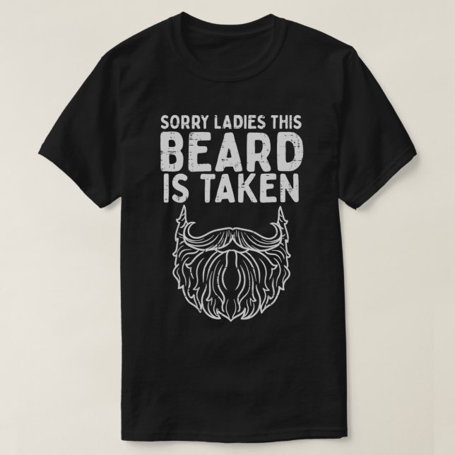 T-shirt Hommes Désolé Dames Beard Takny Funny Valentines D (Design devant)