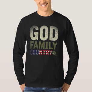 T-shirt Hommes Dieu Famille Pays 4 juillet Patriotique Ven