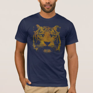 T-shirt Hommes d'impression de tigre (chemise foncée) de