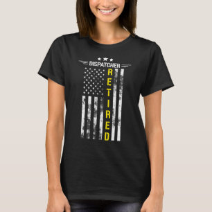 T-shirt Hommes Dispatcher à la retraite 911 US Drapeau min