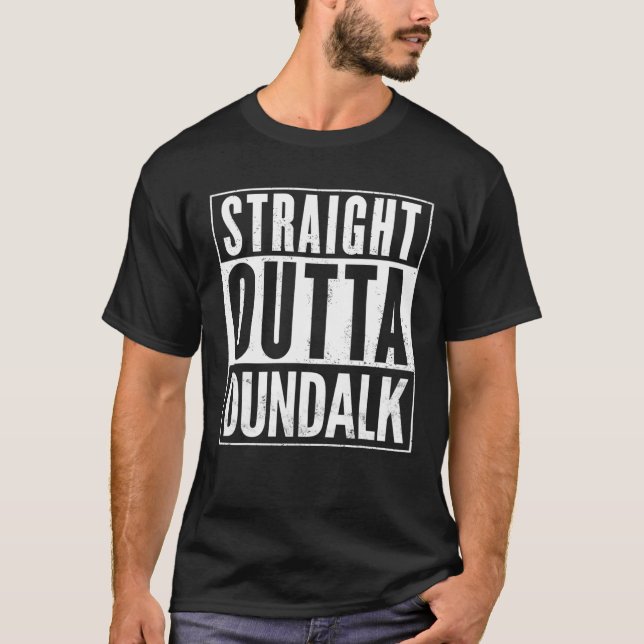 T-shirt Hommes Droit Devant Dundalk Drôle (Devant)