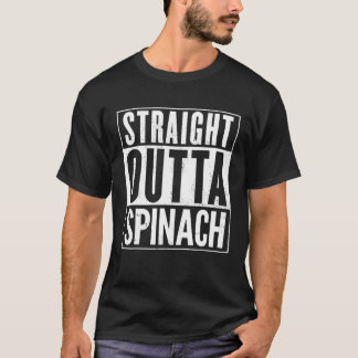T-shirt Hommes Droit Devant Les Épinards Vintages Perturbé