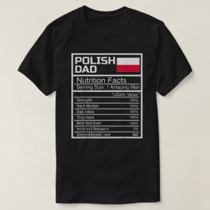 T-shirt Hommes Drôle Polonais Papa nutritionnel Faits Père