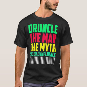 T-shirt Hommes Druncle Man Myth Influencer Mauvais Oncle