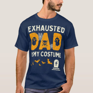 T-shirt Hommes Épuisé Costume Papa Drôle Matching Hallowee