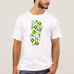 T-shirt Hommes et femmes de notes musicales de drapeau de