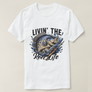 T-shirt Hommes et Femmes Vivre la vie de pêcheur.