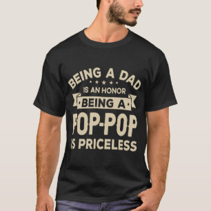 T-shirt Hommes Être un DAD est HONNEUR Être un POP POP est