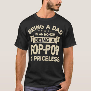 T-shirt Hommes Être un DAD est HONNEUR Être un POPPOP est 