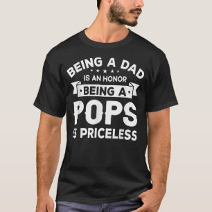 T-shirt Hommes Être un DAD est HONNEUR Être un POPS est