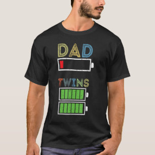 T-shirt Hommes Fatigué Papa Faible batterie Twins Plein Ch