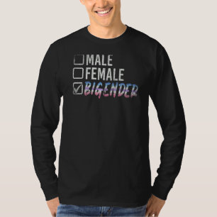 T-shirt Hommes Femme Bigender Drapeau Égalité Queer Lgbtq
