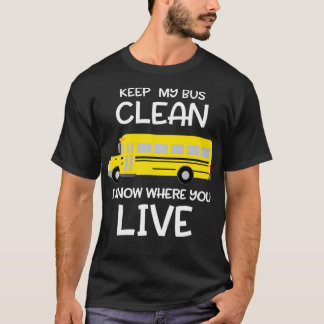 T-shirt Hommes Femmes Amusantes Pour Le Pilote De Bus De L