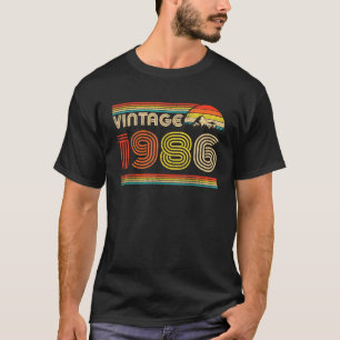 T-shirt Hommes Femmes Classique 1986 Rétro Vintage 40e Fab