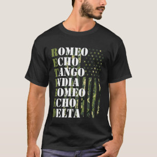 T-shirt Hommes Femmes de l'Armée Américaine à la Retraite