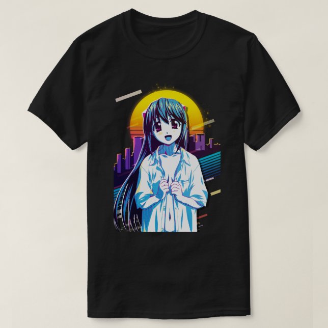 T-shirt Hommes Femmes Elfen Manga Anime Lient Fans Drôle (Design devant)