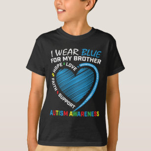 T-shirt Hommes Femmes Enfants Je Porte Du Bleu Pour Mon Fr