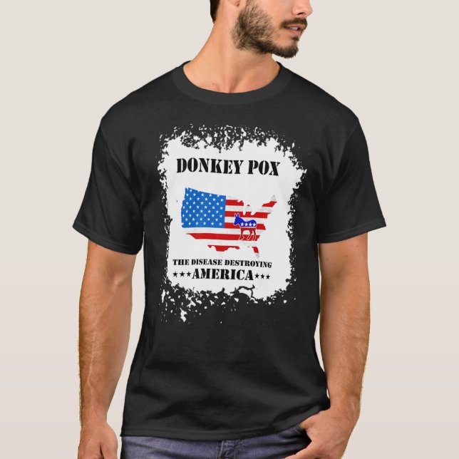 T-shirt Hommes Femmes Pox D'Âne La Maladie Détruisant Amér (Devant)