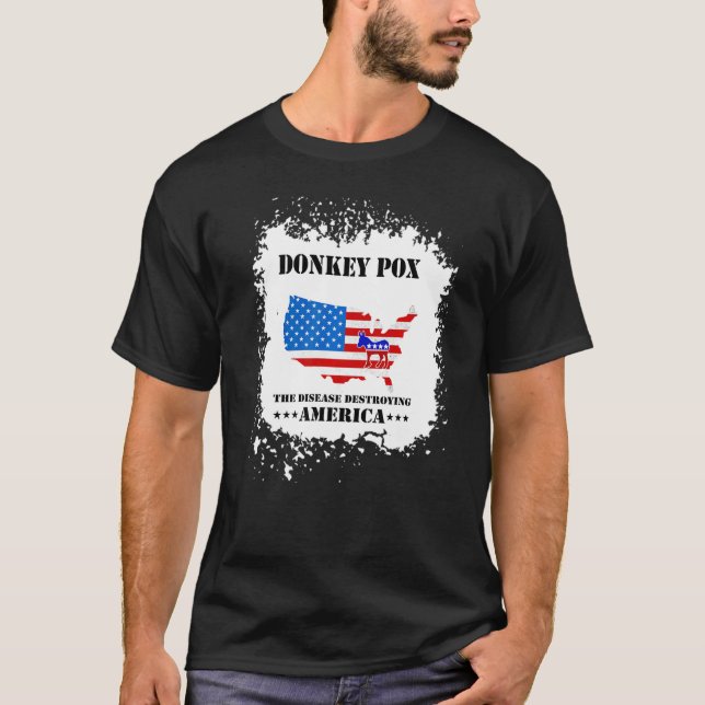 T-shirt Hommes Femmes Pox D'Âne La Maladie Détruisant Amér (Devant)