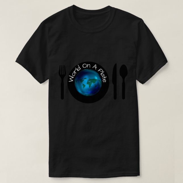 T-Shirt Hommes Femmes S M L XL Monde Sur Une Plaqu (Design devant)