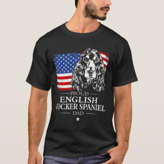 T-shirt Hommes Fier Anglais Cocker Espagnol Papa Américain