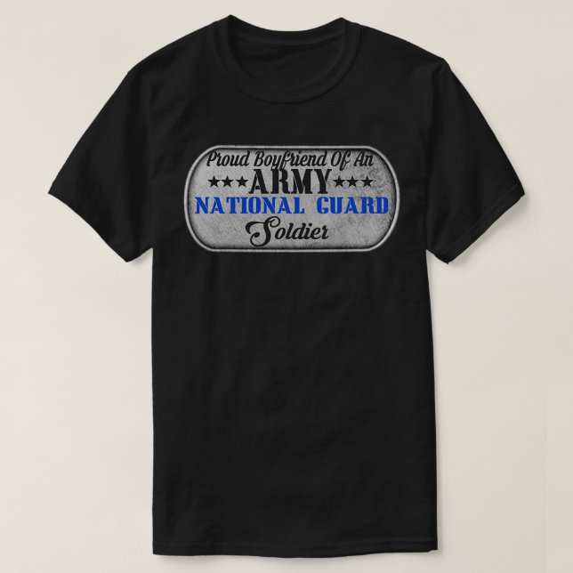 T-shirt Hommes Fier Garçon D'Un Militaire Garde Nationale  (Design devant)