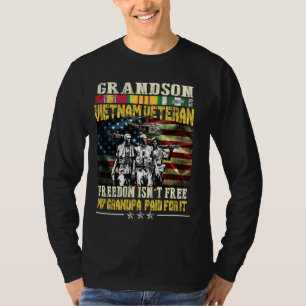 T-shirt Hommes Fier Grand-Fils Des Vétérans Du Vietnam - L