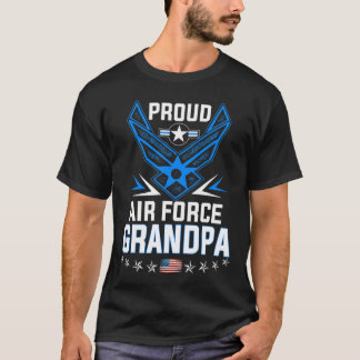 T-shirt Hommes Fier Grand-père de la Force aérienne Milita