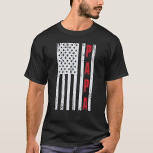 T-shirt Hommes Fier Papa American Flag Chemise Papa Gift_2